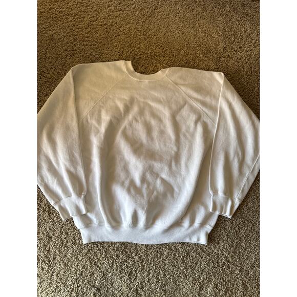 Vintage United Supreme Council USA Made Tultex XL White Raglan Crewneck Swtshrt - Picture 4 of 7